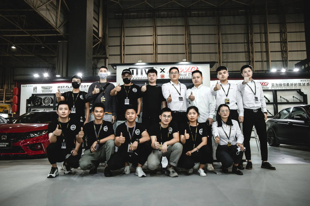 MAKSTTON and DWD team group at the exhibition stand — All In Tuning Show, Guangdong, China, 2020
