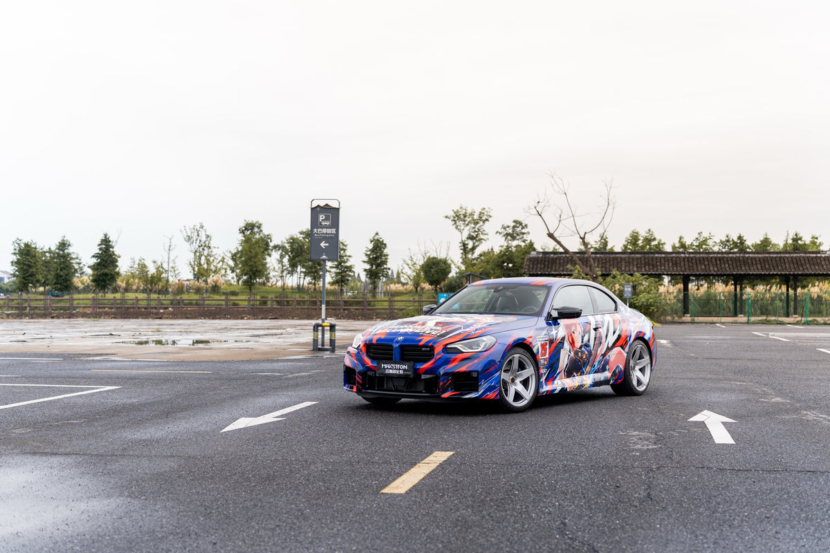 BMW G87 M2 fitted with Makstton FG RE05 wheels, installation view 3