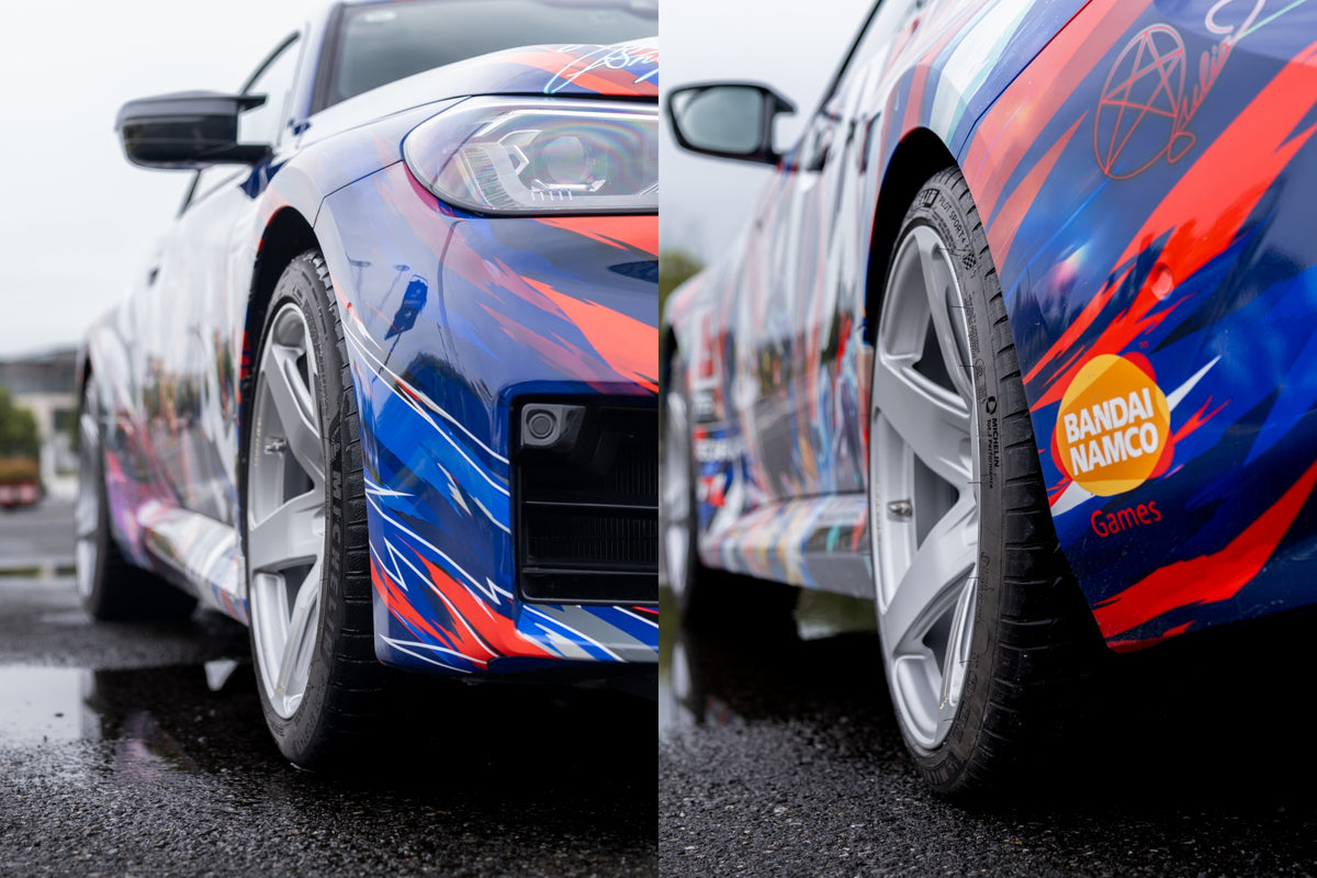BMW G87 M2 fitted with Makstton FG RE05 wheels, installation view 6