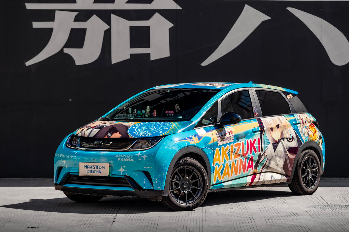 BYD DOLPHIN fitted with Makstton FF FK75S wheels, installation view 2