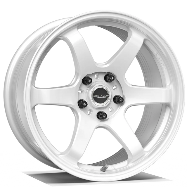 Makstton FF 010 flow formed wheel in gloss white finish