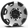 Makstton FF CN49 flow formed wheel in piano black with machined face view 1