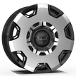 Makstton FF CN49 flow formed wheel in piano black with machined face view 2