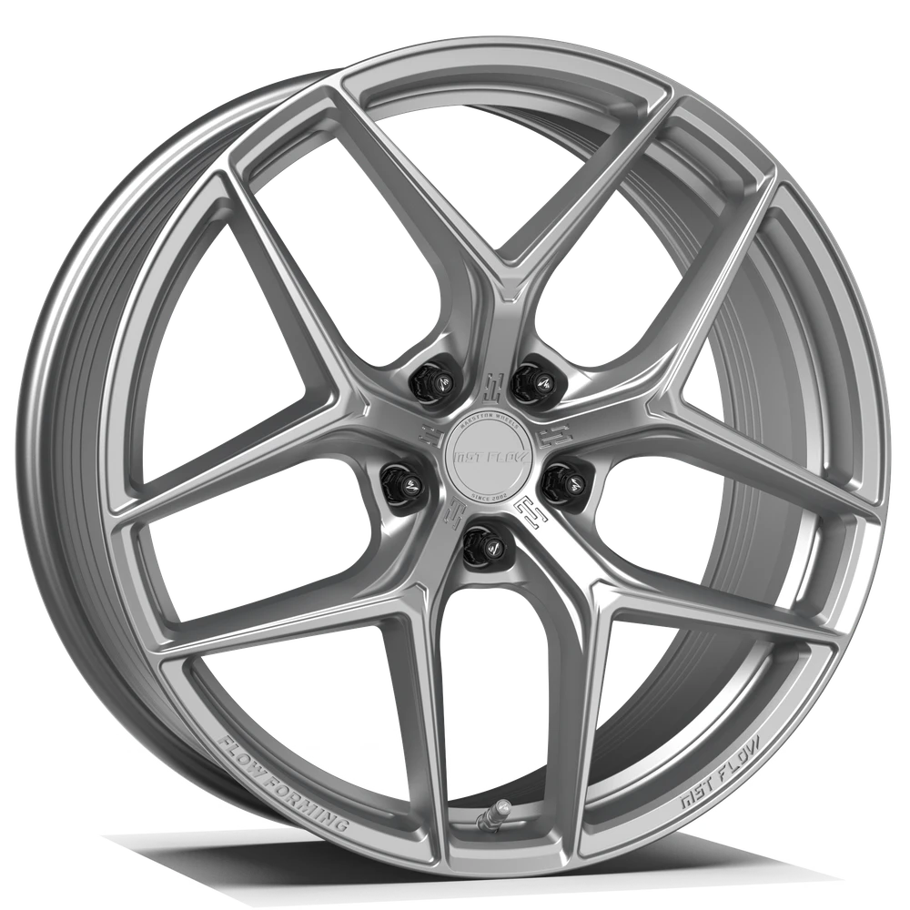 Makstton FF FK07 flow formed wheel in gloss silver finish