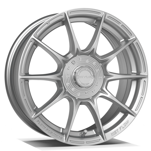 Makstton FF FK75S flow formed wheel in gloss silver finish view 1