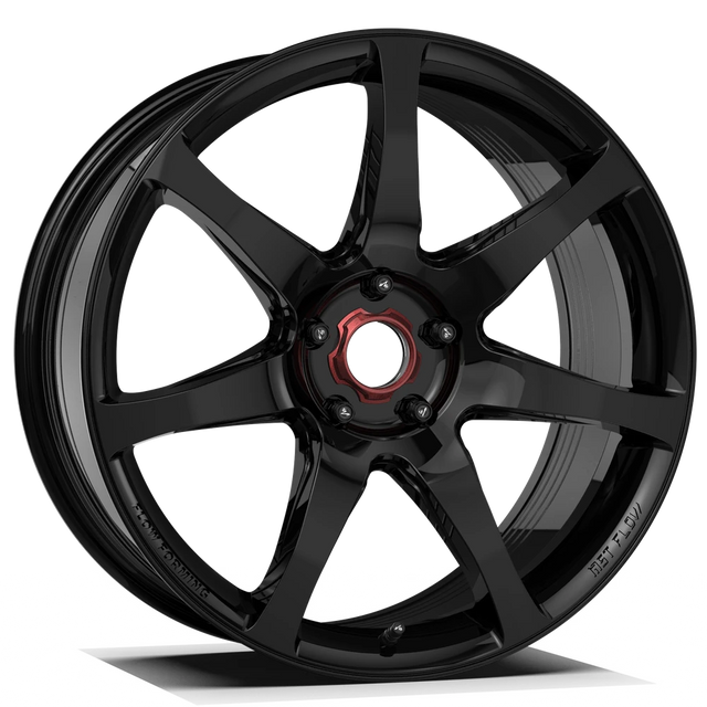 Makstton FF MR7 flow formed wheel in piano black finish