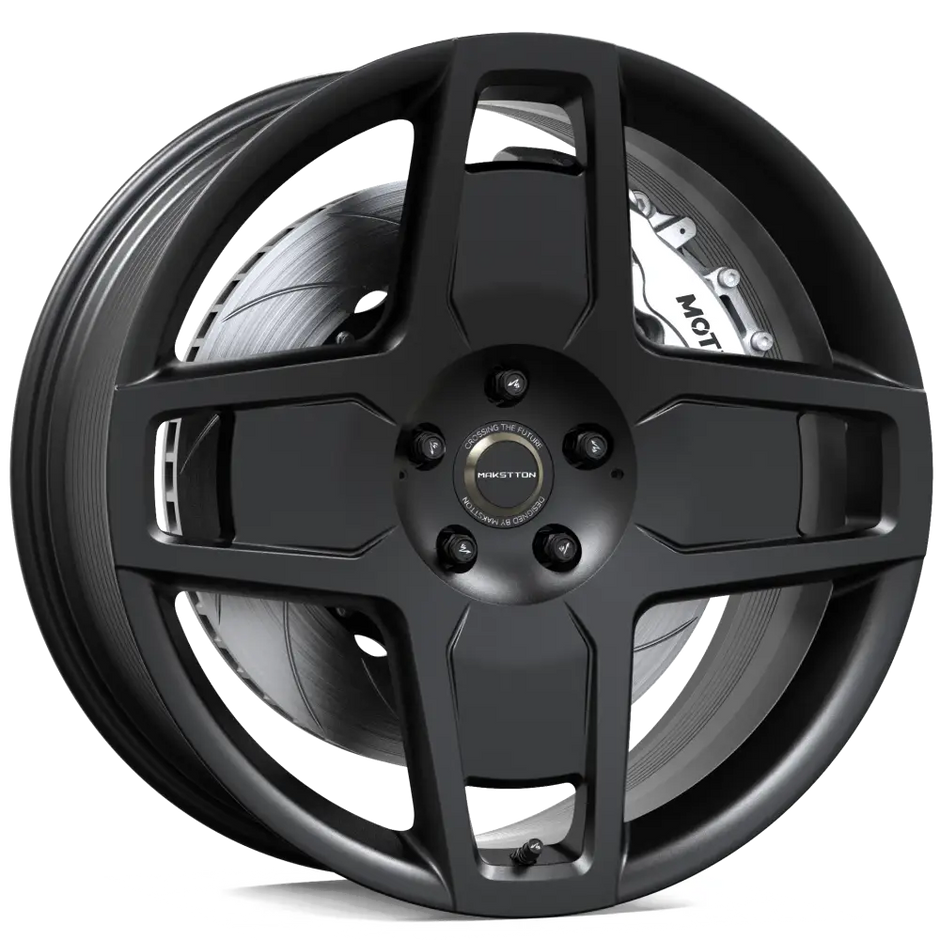 Makstton FG BO02 custom forged wheel with the Standard Finish in black view 1