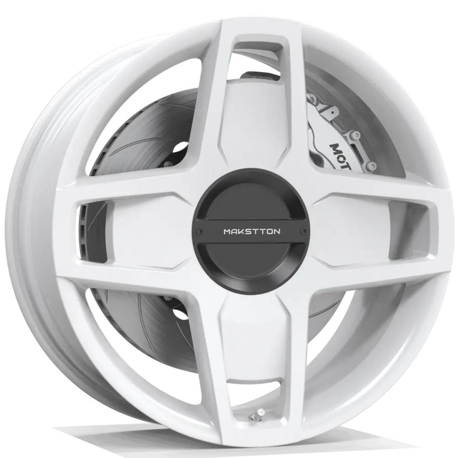 Makstton FG BO02 custom forged wheel with the Standard Finish in white view 2