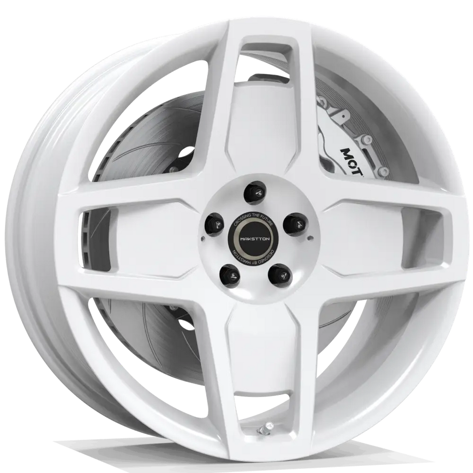 Makstton FG BO02 custom forged wheel with the Standard Finish in white view 3