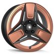 Makstton FG BO04 custom forged wheel with the Custom Color finish in matte black and rose gold