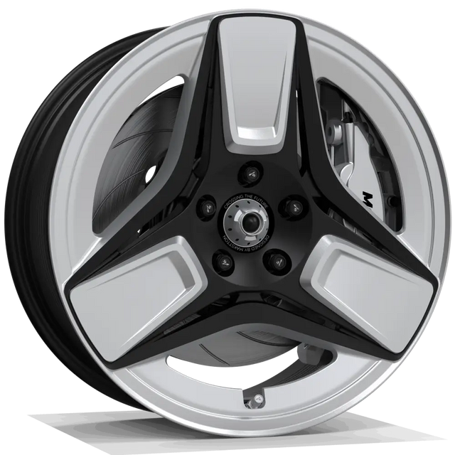 Makstton FG BO04 custom forged wheel with the Two-Tone finish in black and silver view 1