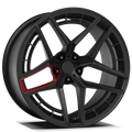 Makstton FG BO05 custom forged wheel with the Two-Tone finish in matte black and red