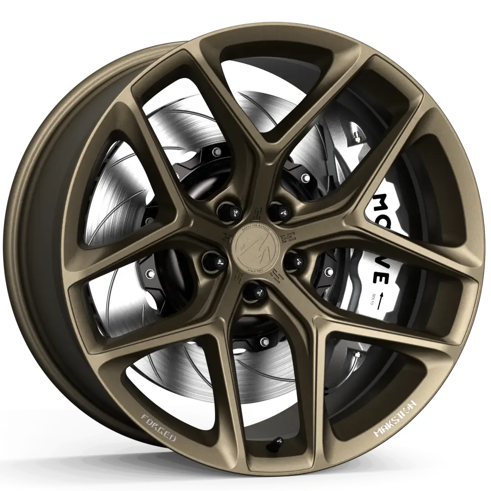 Makstton FG FK07R custom forged wheel with the Standard Finish in bronze