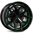 Makstton FG FK07RS custom forged wheel with the Custom Color finish in black and green
