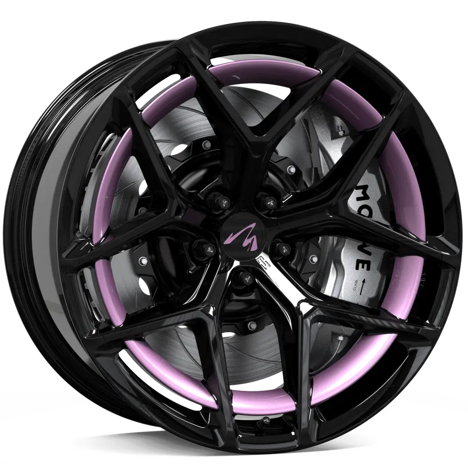 Makstton FG FK07RS custom forged wheel with the Custom Color finish in black and purple