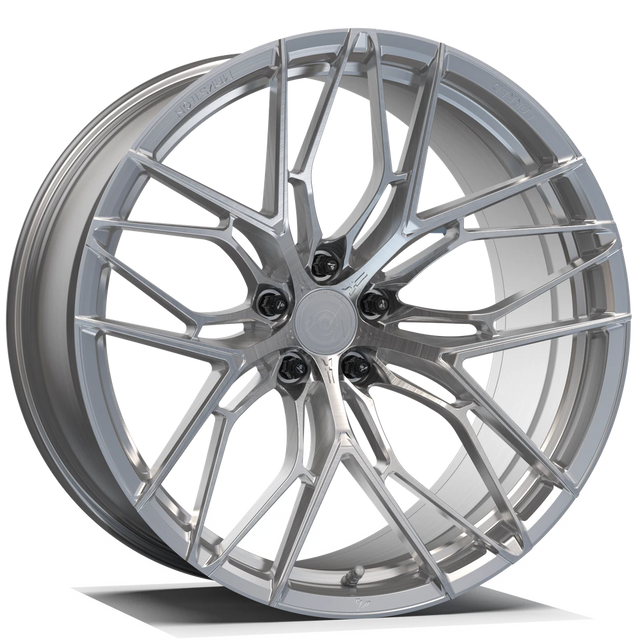 Makstton FG FK08 custom forged wheel with the Polished finish in silver