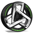 Makstton FG GS17 custom forged wheel with the Two-Tone finish in black and silver view 2