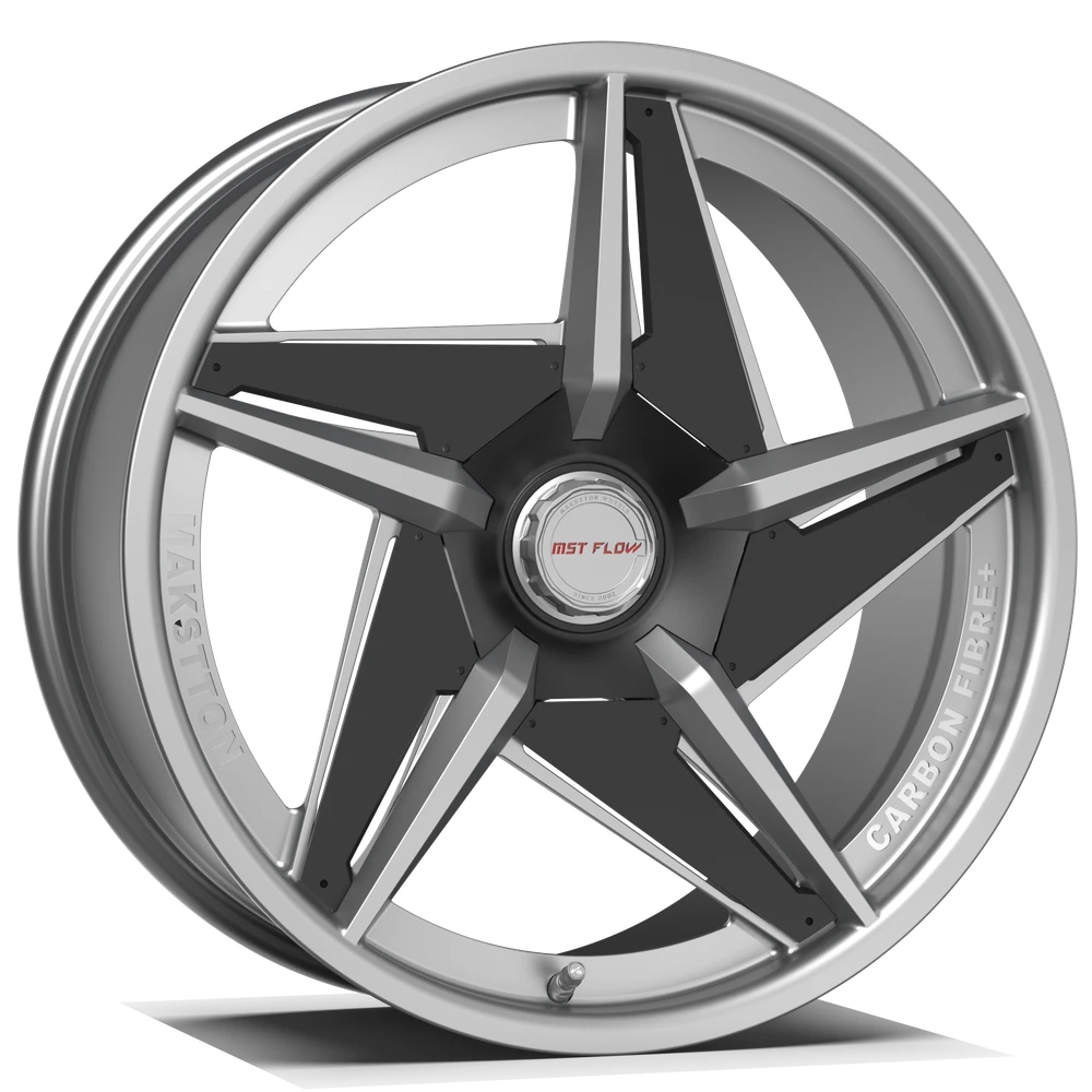 Makstton FG LURK5 custom forged wheel with the Two-Tone finish in black and silver