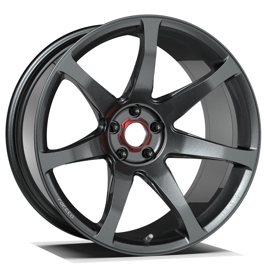 Makstton FG MR7 custom forged wheel with the Brushed finish in gray