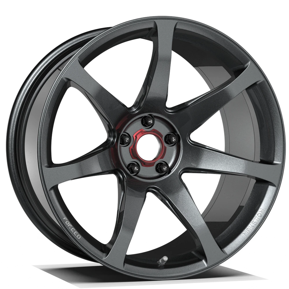 Makstton FG MR7 custom forged wheel with the Brushed finish in gray