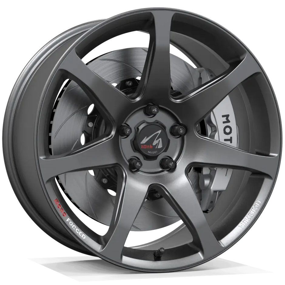 Makstton FG MR7 MONO die-forged wheel with the Custom finish in gray