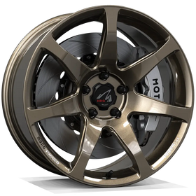 Makstton FG MR7 MONO die-forged wheel with the Gloss Bronze finish in bronze