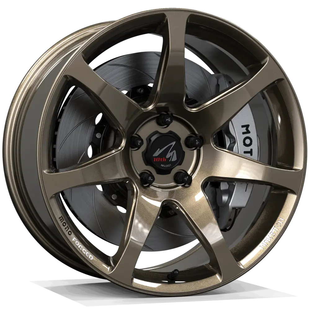 Makstton FG MR7 MONO die-forged wheel with the Gloss Bronze finish in bronze