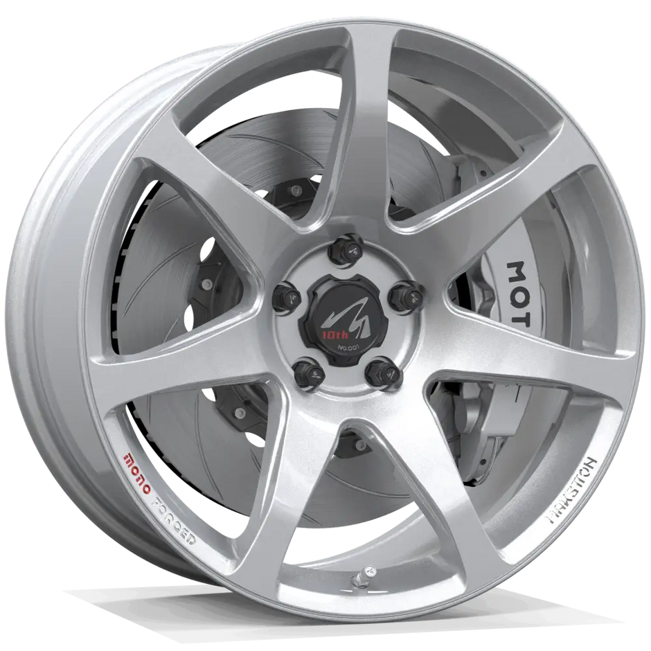 Makstton FG MR7 MONO die-forged wheel with the Gloss Silver finish in silver