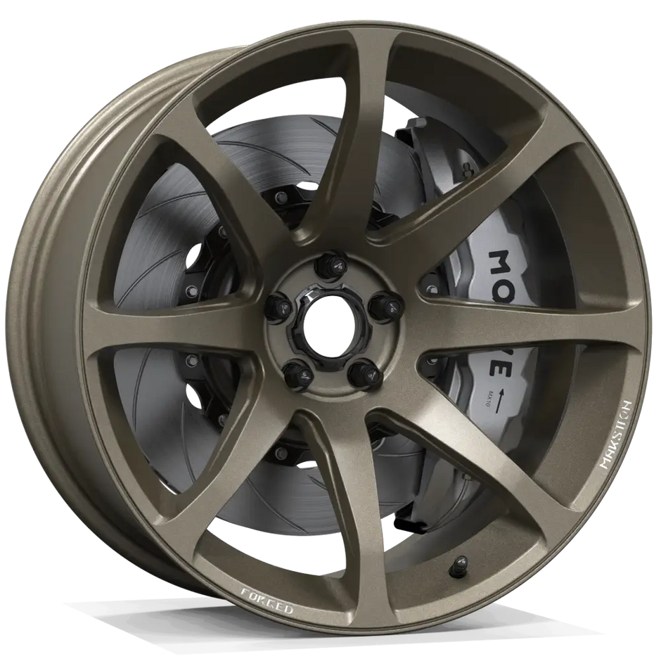 Makstton FG MR8 custom forged wheel with the Standard Finish in bronze