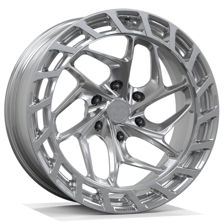 Makstton FG RE AV6 custom forged wheel with the Polished finish in silver