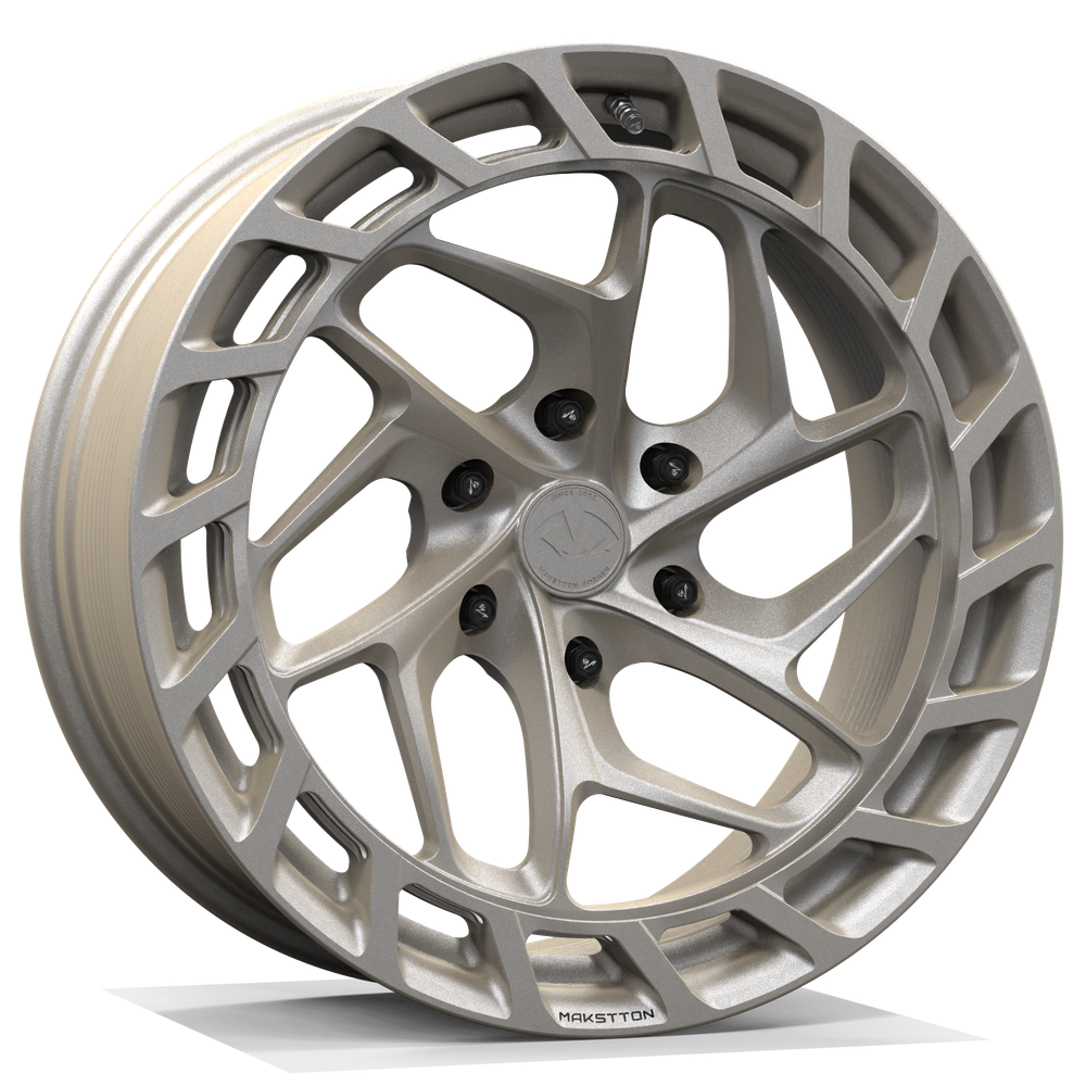 Makstton FG RE AV6 custom forged wheel with a two-tone bronze and gray finish