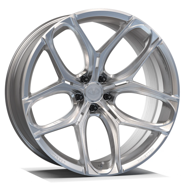 Makstton FG RE TF5 custom forged monoblock wheel in brushed silver finish