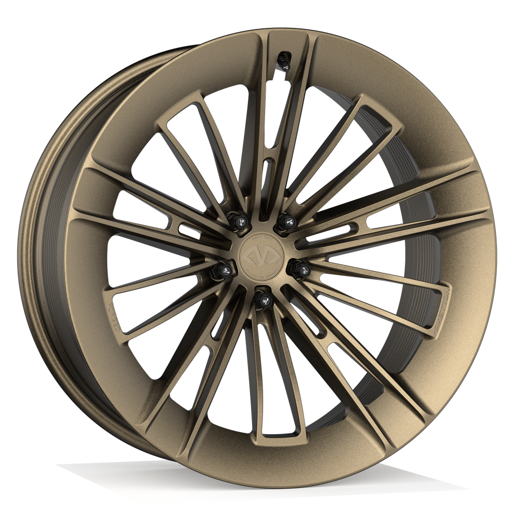 Makstton FG RE08 custom forged wheel with the Standard Finish in bronze