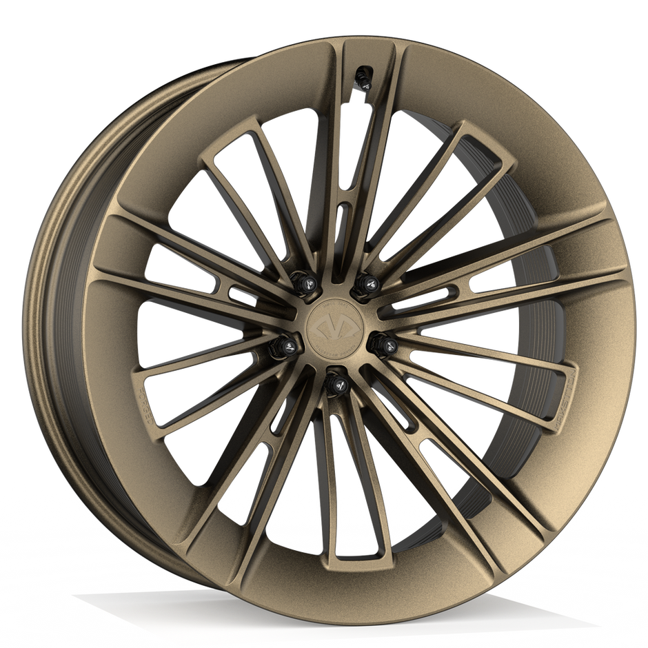 Makstton FG RE08 custom forged wheel with the Standard Finish in bronze