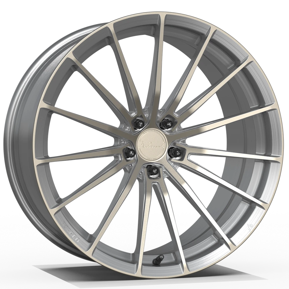Makstton FG ZY01 custom forged wheel with the Brushed finish in gold