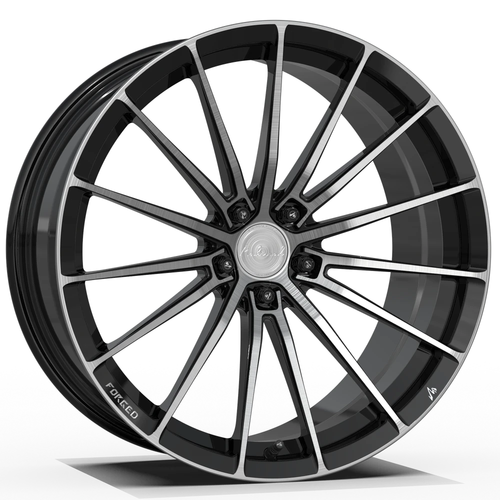 Makstton FG ZY01 custom forged wheel with the Two-Tone finish in black and silver