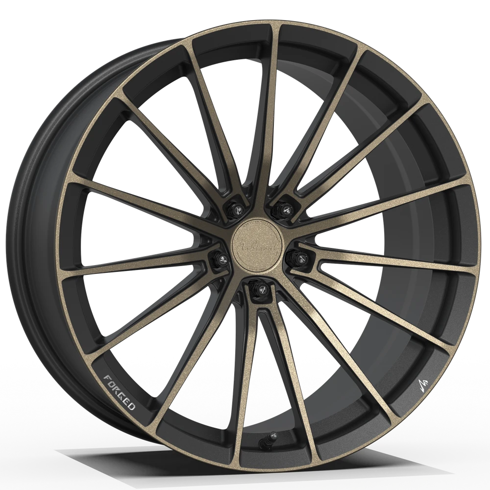 Makstton FG ZY01 custom forged wheel with the Two-Tone finish in matte black and bronze