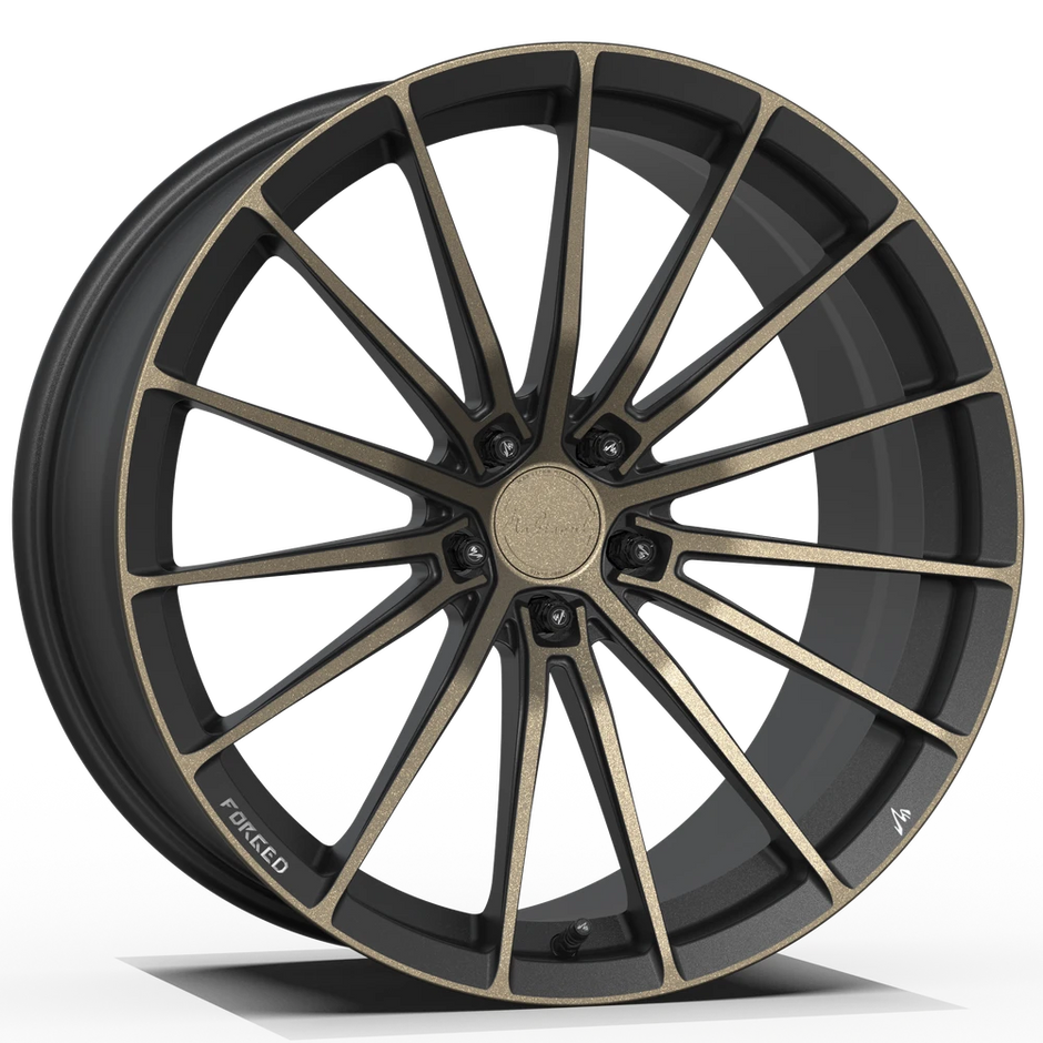 Makstton FG ZY01 custom forged wheel with the Two-Tone finish in matte black and bronze