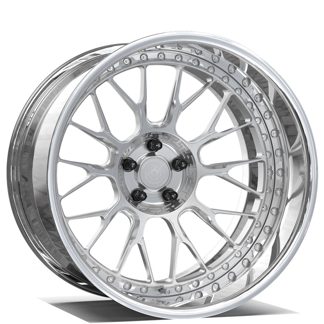 Makstton FG2P TOTEM 2-piece forged wheel with the Brushed finish in silver