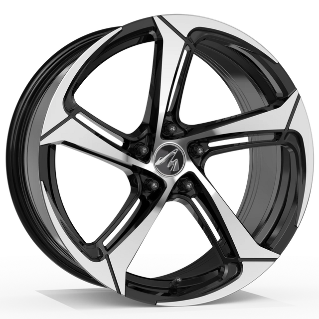 Makstton MST 717 low-pressure cast wheel in piano black with machined face