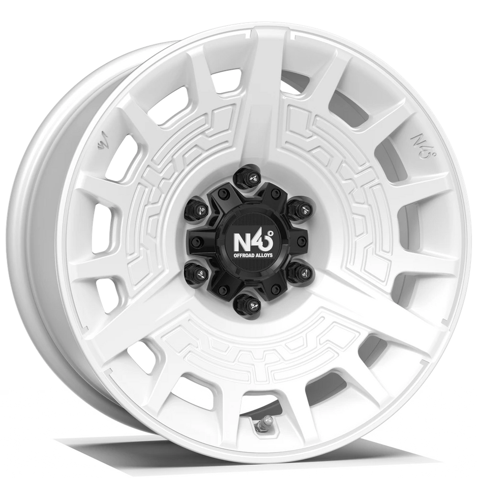 Makstton N40° CK03 flow-formed off-road wheel in gloss white finish