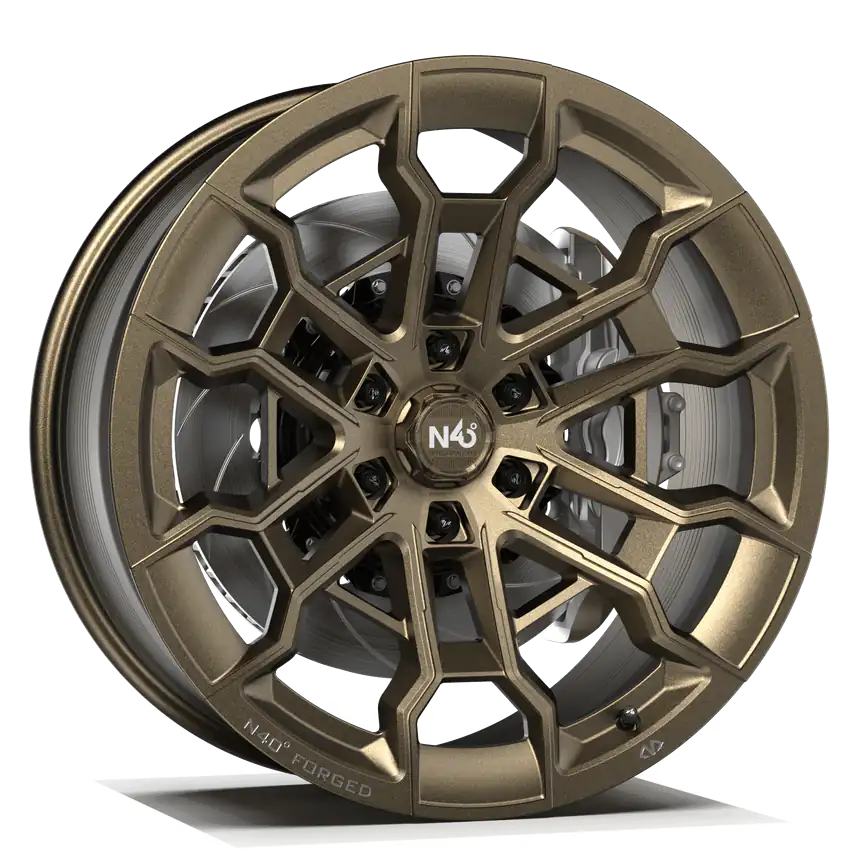 Makstton N40° FG BLT6 custom-forged off-road wheel in bronze finish