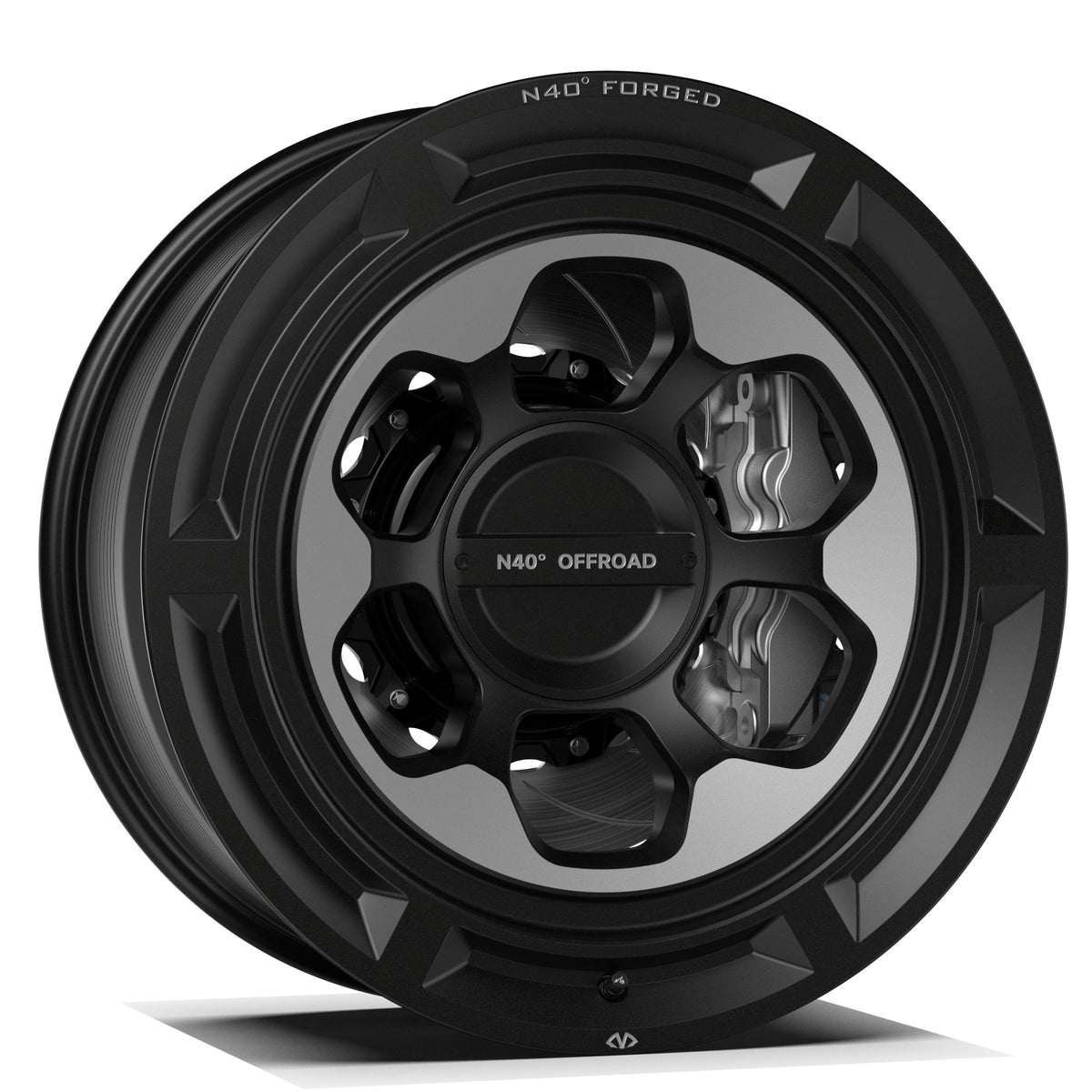 Makstton N40° FG HV6 custom-forged off-road wheel in matte black