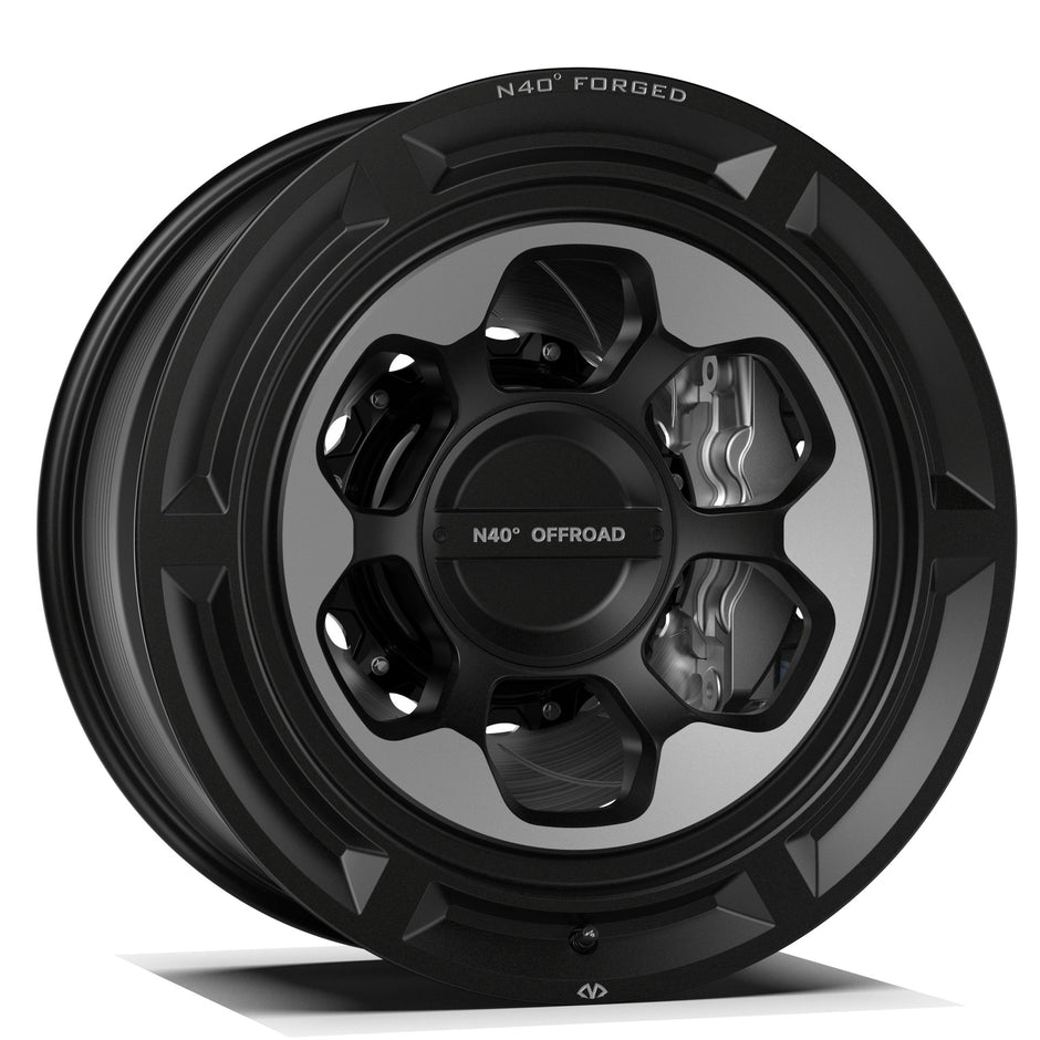 Makstton N40° FG HV6 custom-forged off-road wheel in matte black