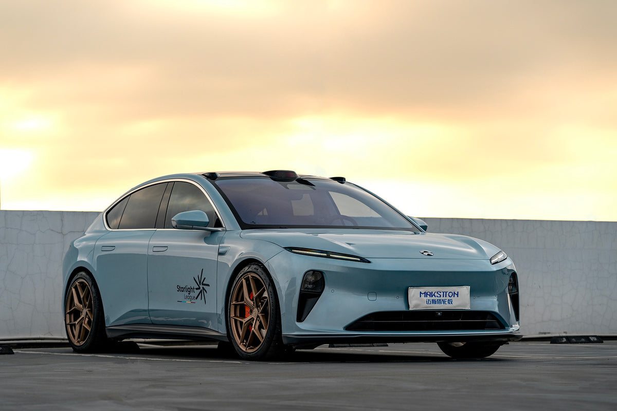 NIO ET5 fitted with Makstton FG FK07 wheels, installation view 2
