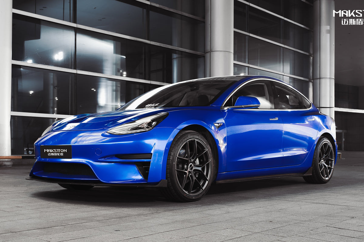 Tesla MODEL 3 fitted with Makstton FF 009 wheels, installation view 6