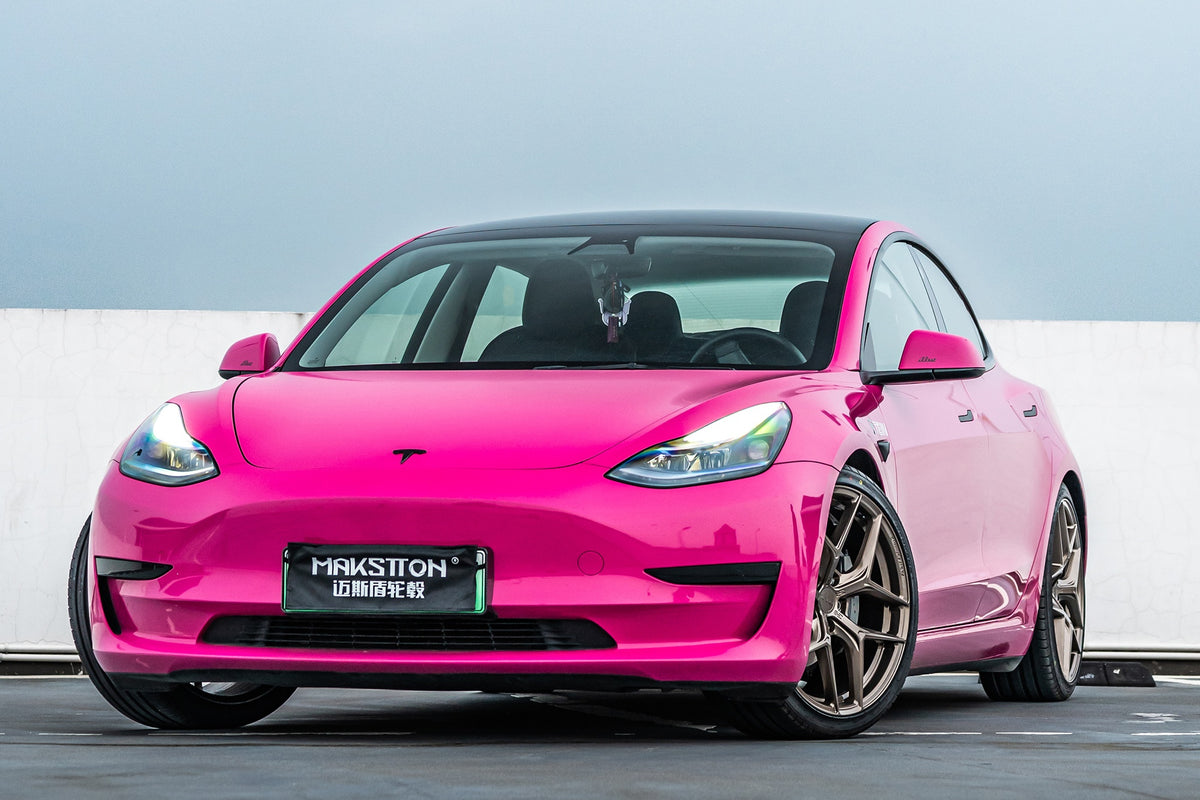 Tesla MODEL 3 fitted with Makstton FF FK07 wheels, installation view 6