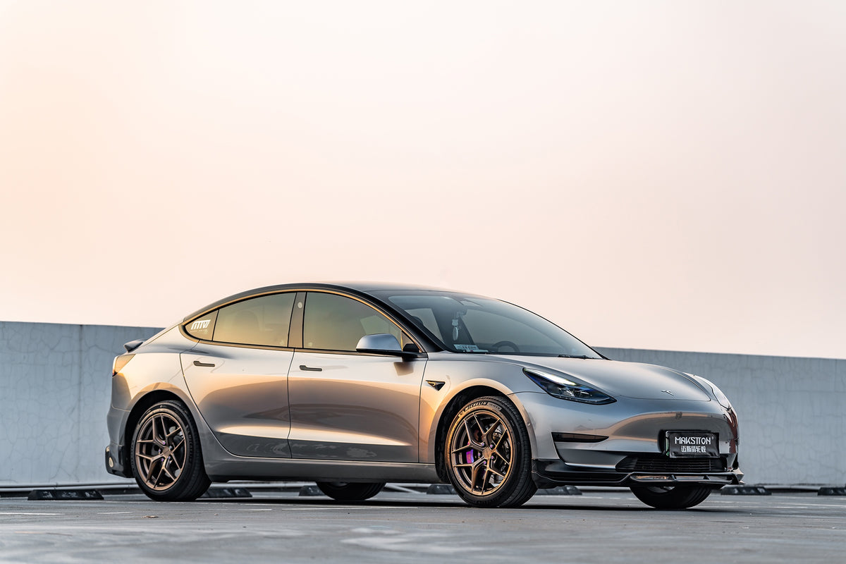 Tesla MODEL 3 fitted with Makstton FF FK07 wheels, installation view 6