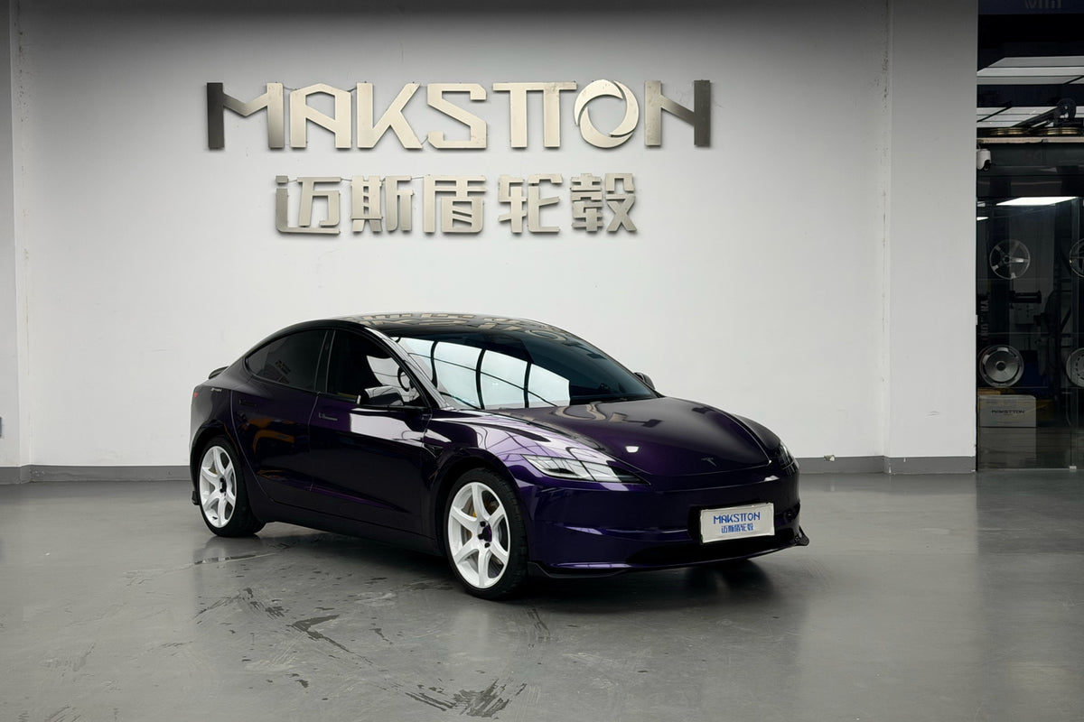 Tesla MODEL 3 fitted with Makstton FF MR6 wheels, installation view 6