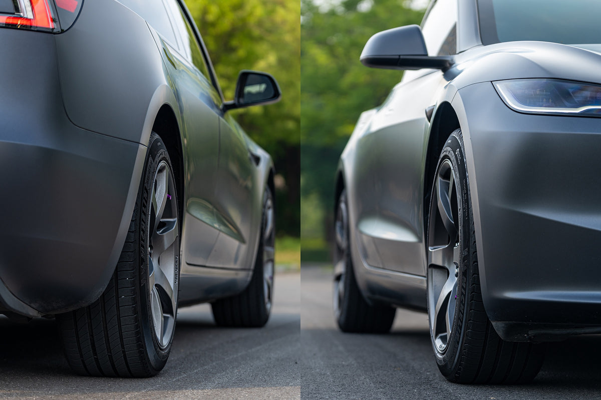 Tesla MODEL 3 fitted with Makstton FF MR6 wheels, installation view 8